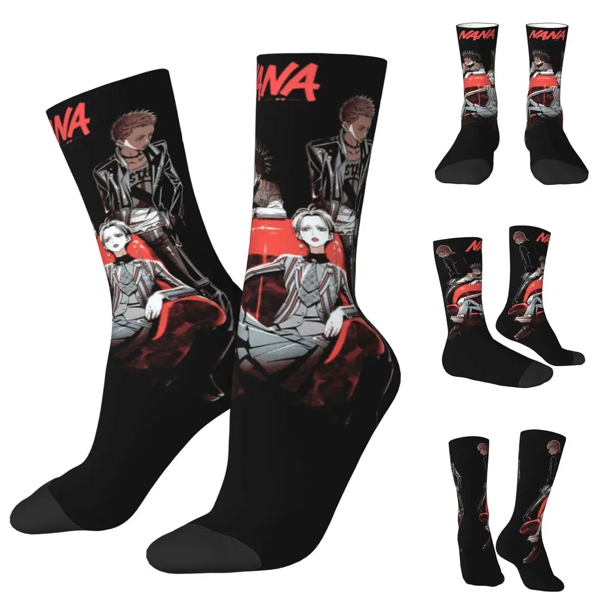 3D printing cosy Unisex Socks,Running Manga Nana Osaki Interesting Four Seasons Socks