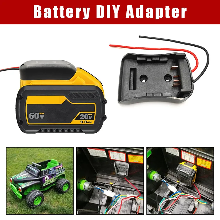 DIY Adapter For Dewalt 54V 60V FLEXVOLT Li-ion Battery, Electronic Power Output Wire Connector for Electric Tool Application