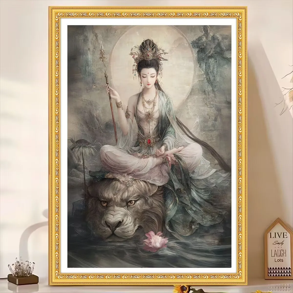 

11CT 9CT Buddha Embroidery DIY Chinese Style Printed Kits Cross Stitch Thread Needlework Sets Home Decor Crafts New