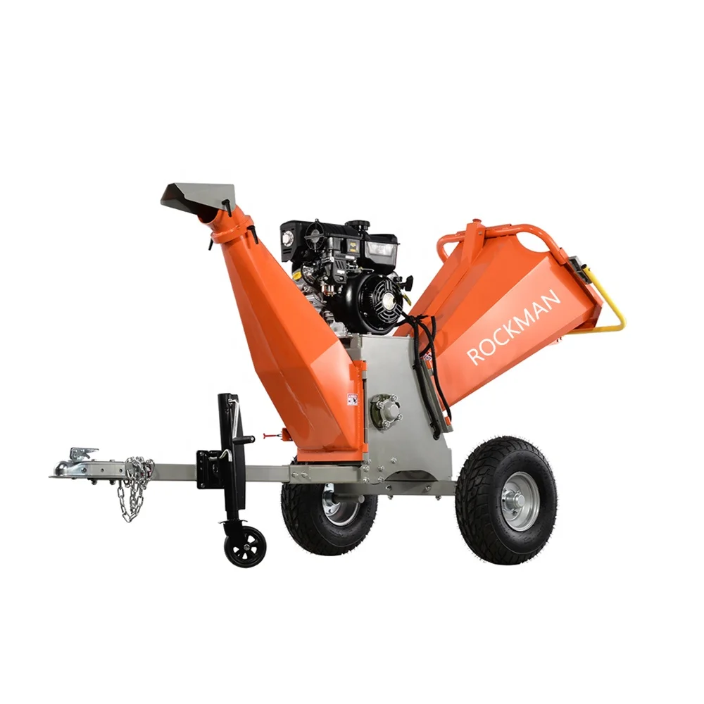 150mm chipping capacity 15hp electric start petrol engine industrial wood chipper mulcher chipper wood shredder