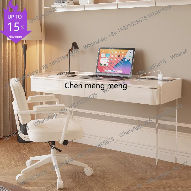 

Итальянский минималистичный скандинавский компьютерный стол G153 для комнаты, офиса, рабочего места, учебного кабинета, белый стол.