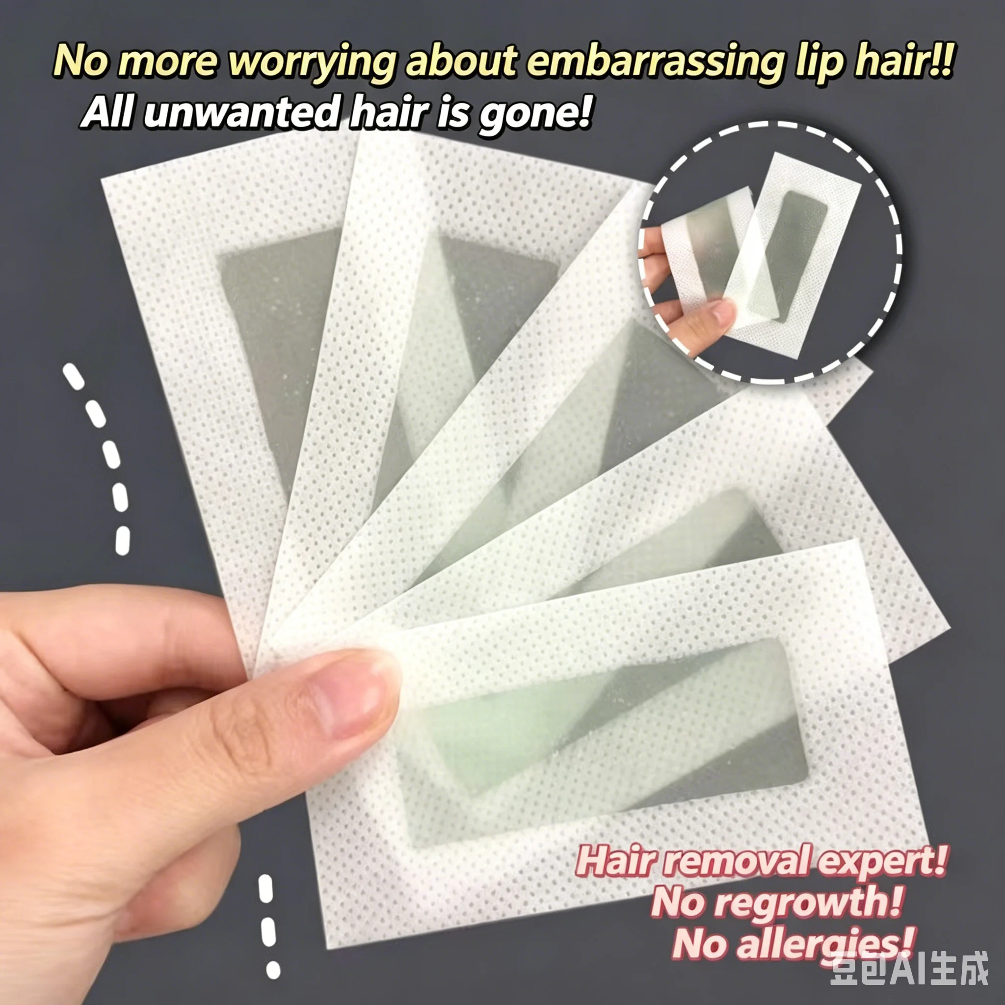 30 pcs Wax Strips for Face & Fingers –Precision Cold Wax for Upper Lip, Chin, Knuckles, Small Area Hair Removal, Smooth Skin
