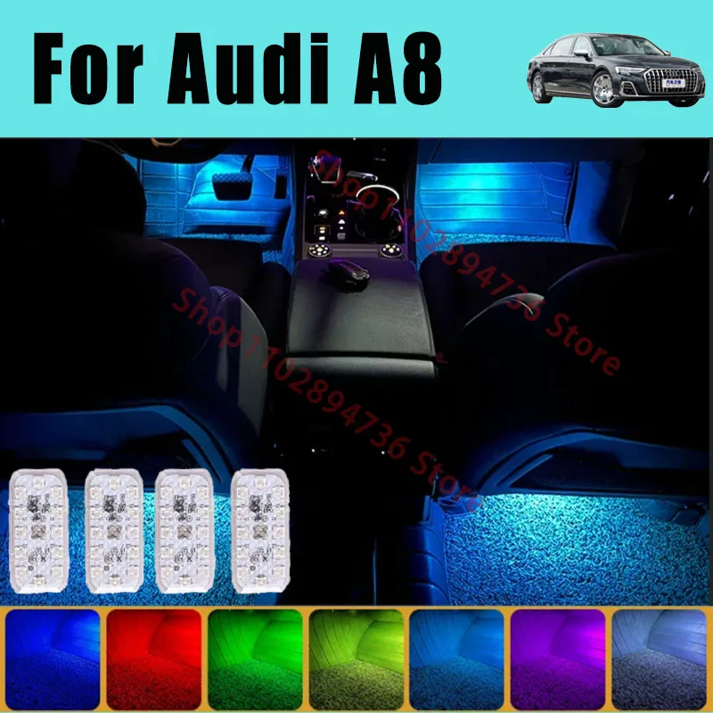 

RGB Footwell Lights Luggage Compartment Car Led HD Seat Lamp For Audi A8 Car LED Atmosphere Decorative Lamp