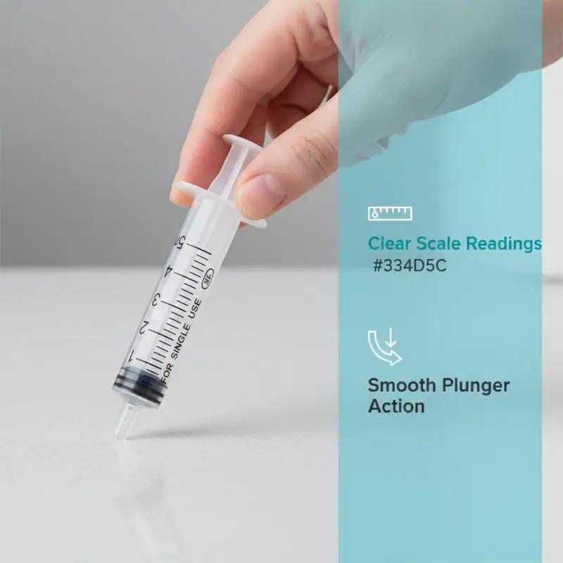 20pcs Luer Lock Syringes No Needle Individually Disposable Lab Measuring Tool Wrapped For Scientific Labs Glue Applicator