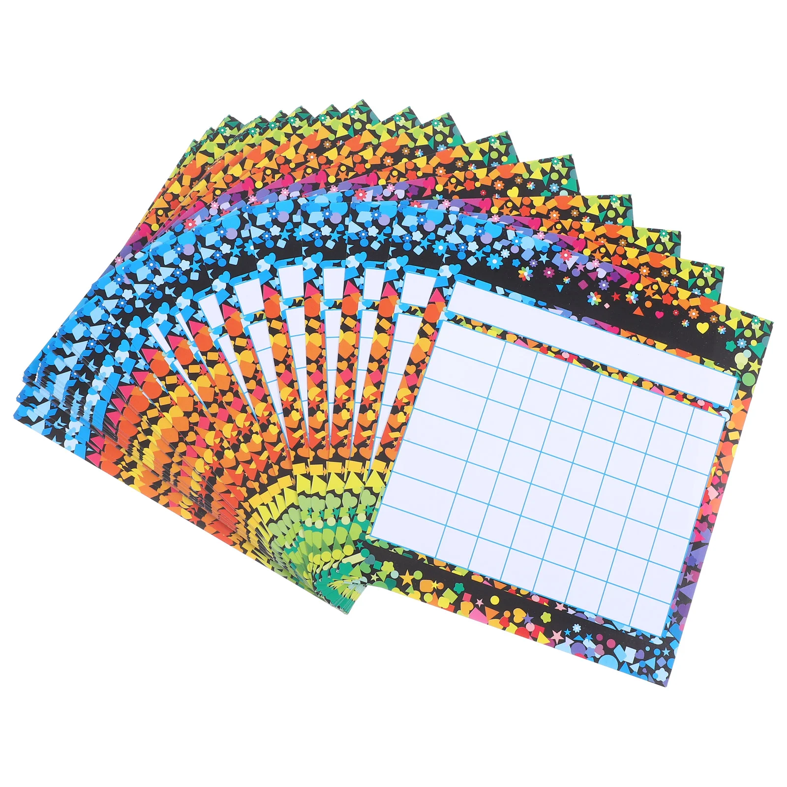 50 Sheets Incentive Card Behavior Clip Chart for Classroom Reward Kids Star System Award Table