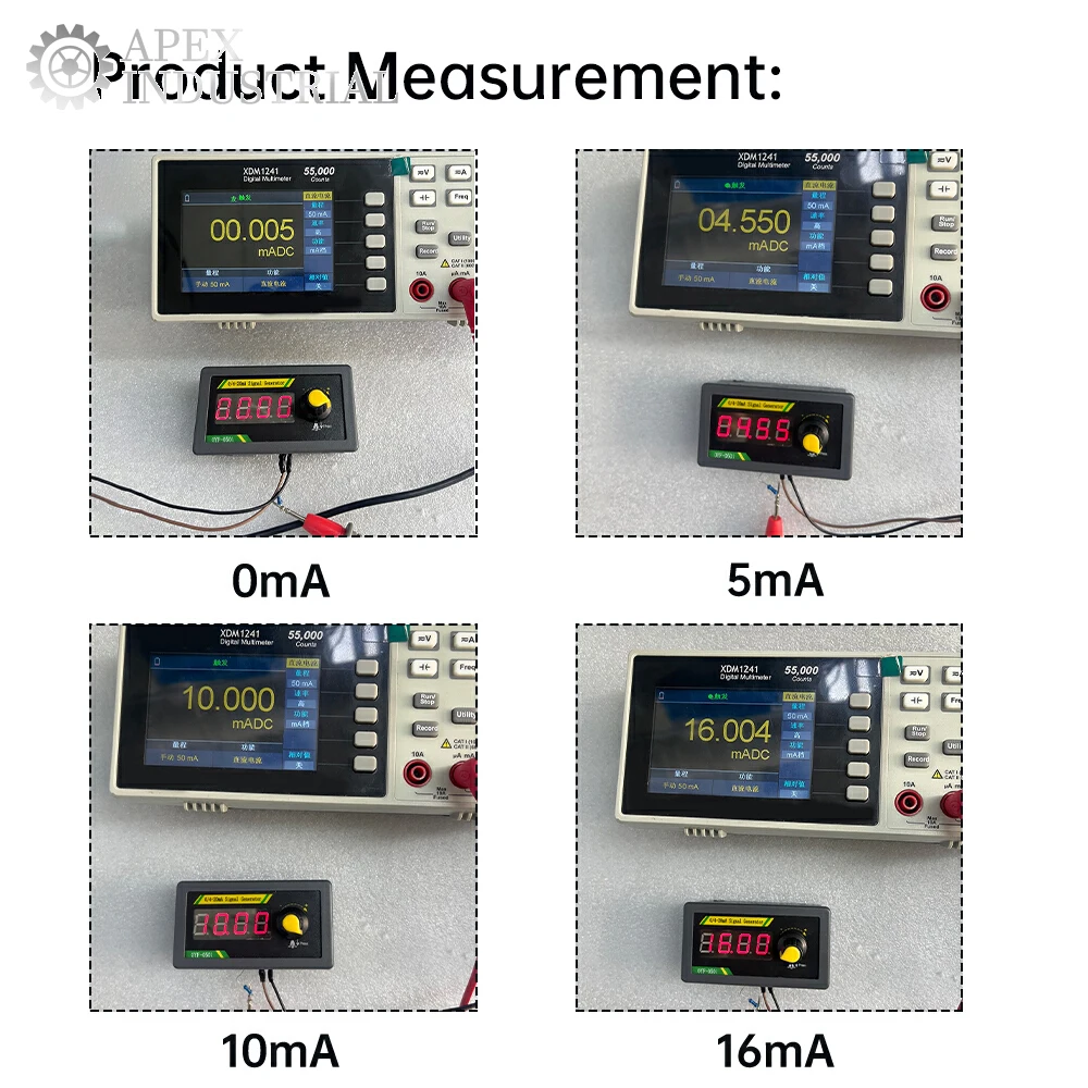4‑20mA/0-20mA High Precision Signal Generator 4-Digit LED Current Voltage Simulator for PLC/DCS/Pressure Transmitter Debugging
