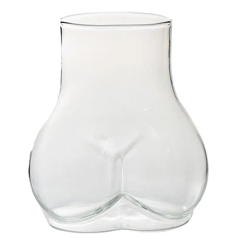 Lustige Po-förmige Tasse, 450 ml, klare Kaffeetasse aus Borosilikatglas, Damen-Körper-Po-Tasse für Milch, Wasser, Kaffee, Glas, Tasse, Wasserbecher