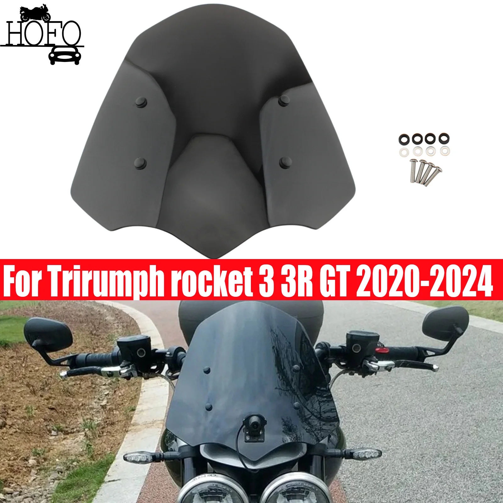 

Для Trirumph Rocket 3 3R GT 2020-2024 2021 2022 2023 переднее крыло мотоцикла лобовое стекло лобовое стекло дефлектор ветрового стекла
