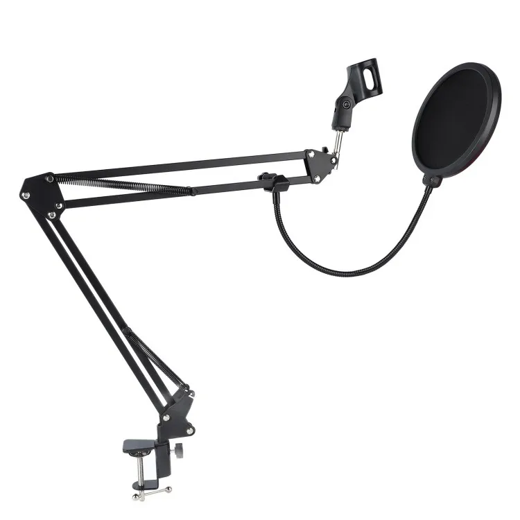 Arm Microphone Adjustable Suspension Rotatable Scissor Microphone Arm Stand Set