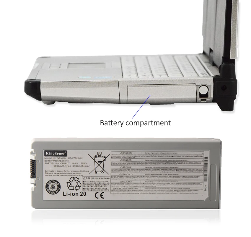 Imagem -04 - Kingsener-bateria de Substituição para Panasonic Toughbook Cf-vzsu80u Cf-c2 Cf-vzsu82u Série 10.8v 70wh 6000mah