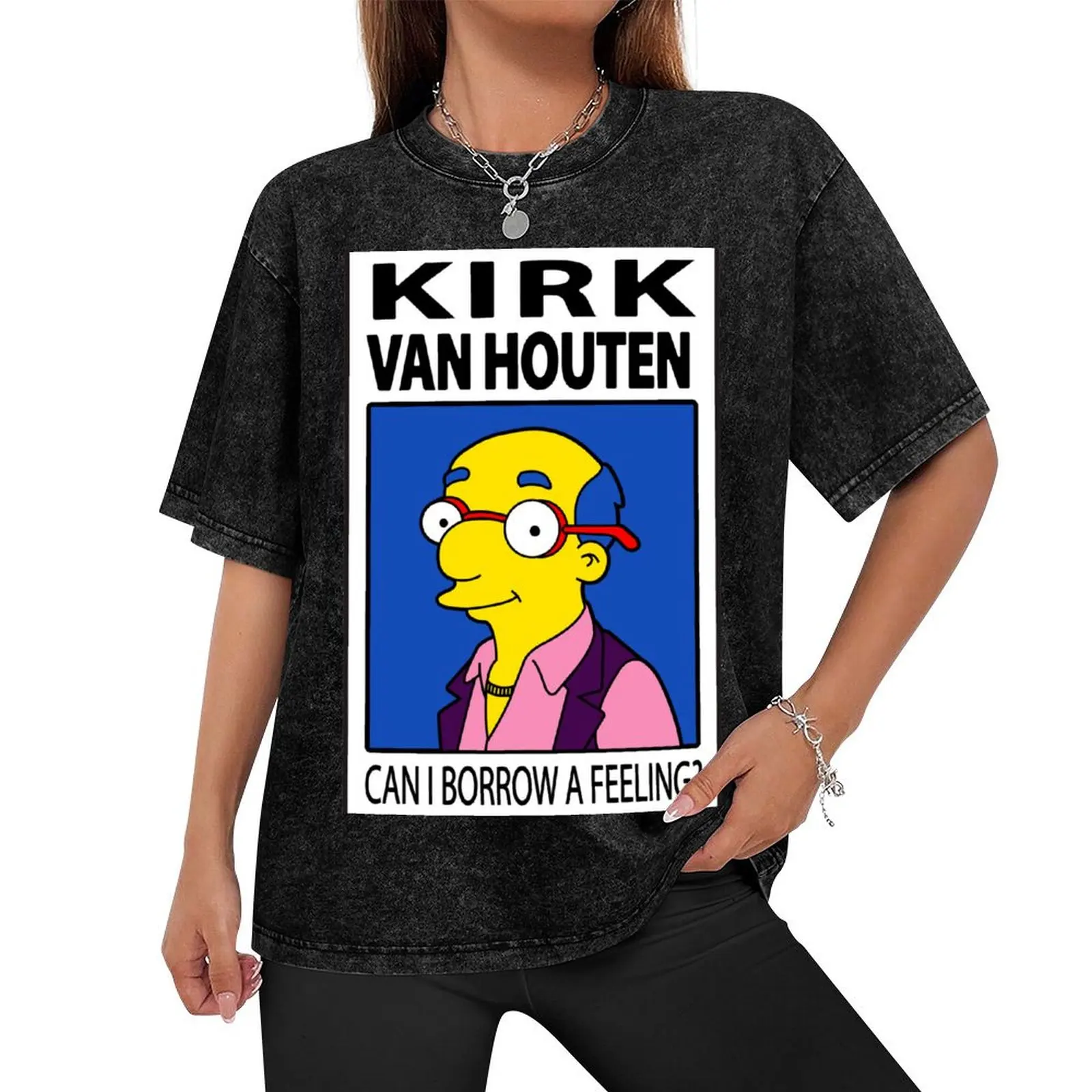 Kirk Van Houten - Can I Borrow a Feeling? T-Shirt custom shirt cotton graphic tees men clothes