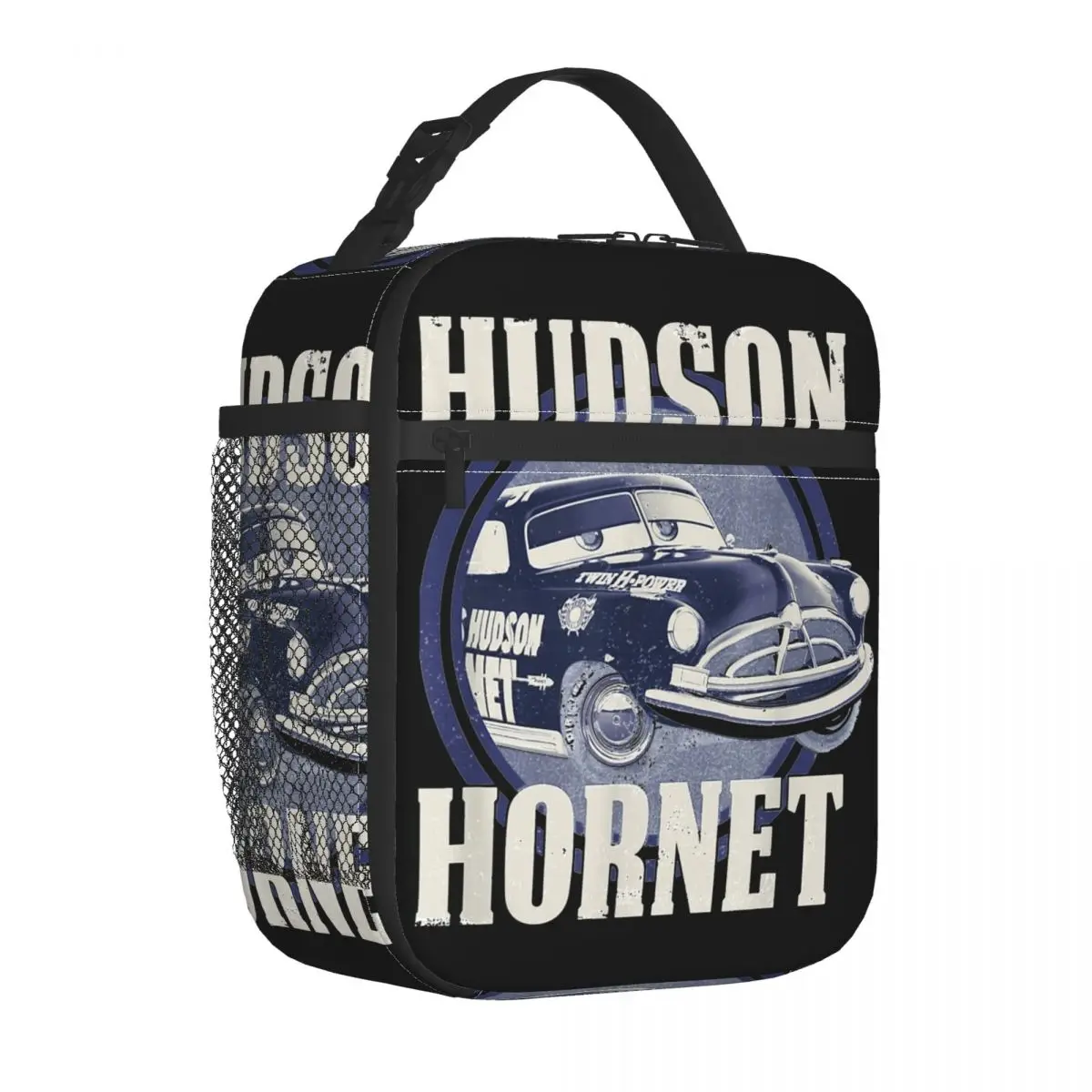 HUDSON Hornet Badge กระเป๋าอาหารกลางวันกล่องอาหารกลางวันสิริแบบพกพา, กล่องเบนโตะปิกนิกกล่อง