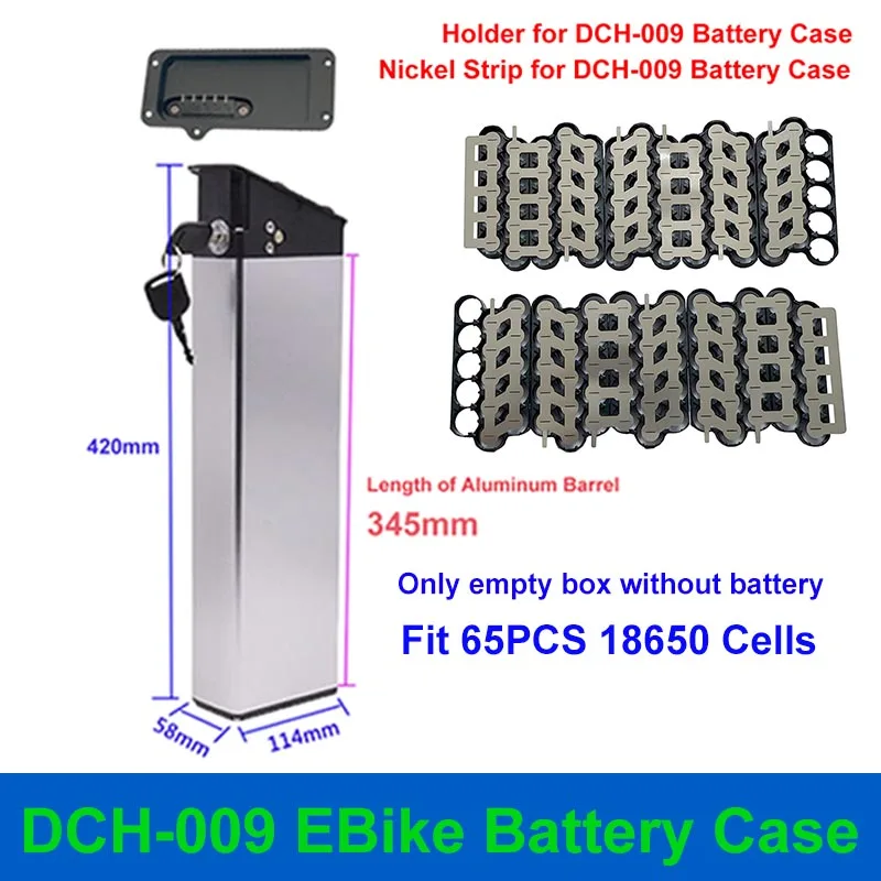 

DCH009 Box Folding Mate eBike Battery Case ALX009 DCH-009 Fit 65PCS 18650 Cells 13S 5P Nickel Strip 48V 13S 30A BMS For DIY