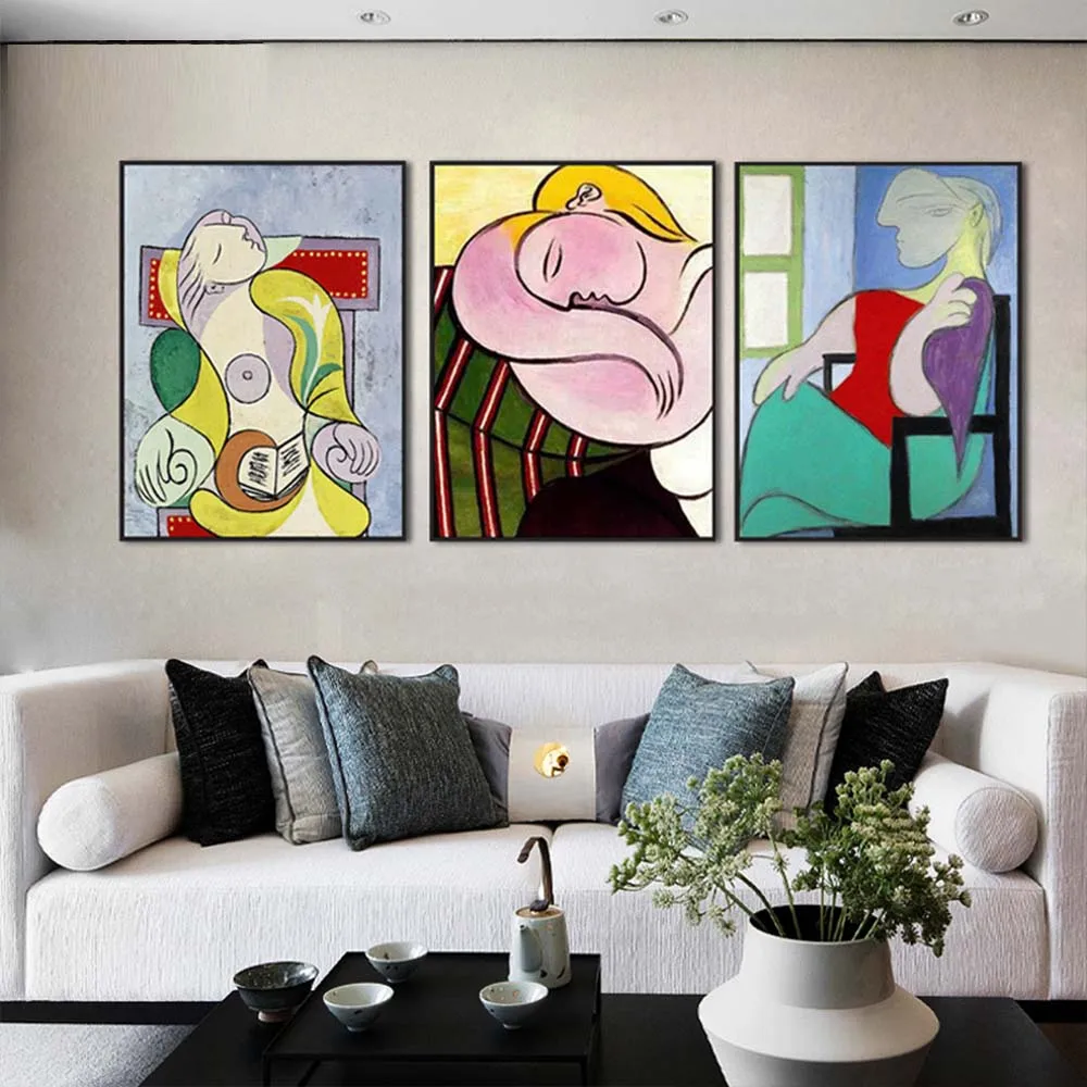 Picasso Famed Dream Series Wall Art Poster Abstract Mural Modern Home Decor Picture Print Canvas Painting Living Room Decoration