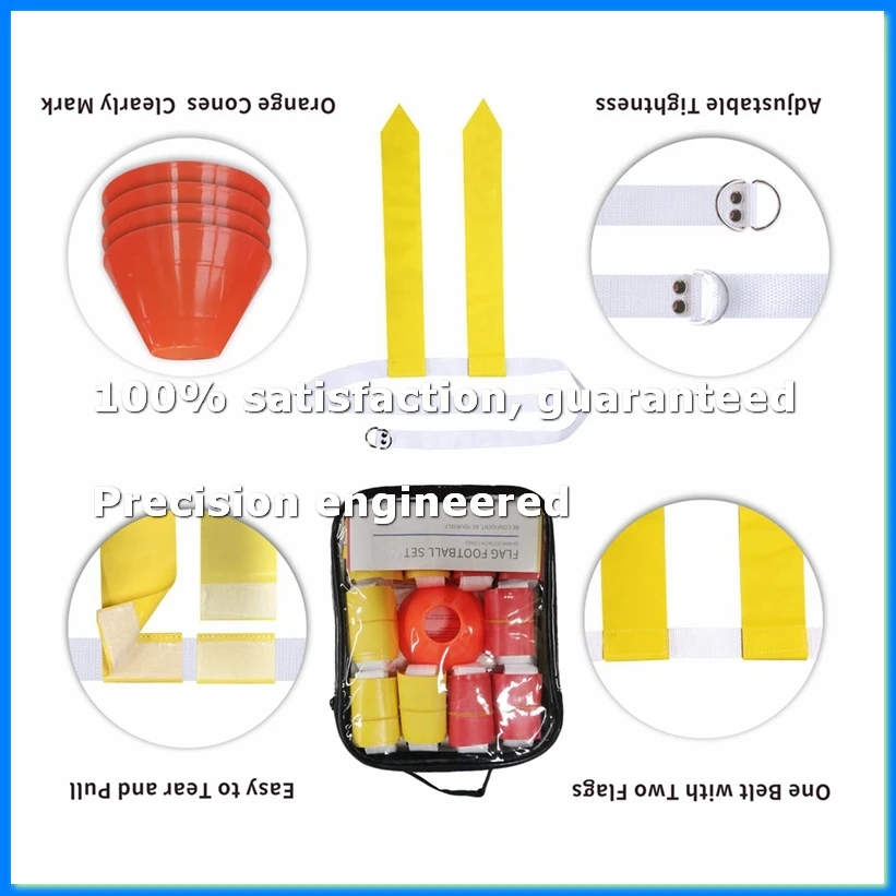 

Flag Football Set,10 Player Flag Football Belts and Flags Set, Complete Indoor & Outdoor Training Set,Football Belts Kit-ABYS