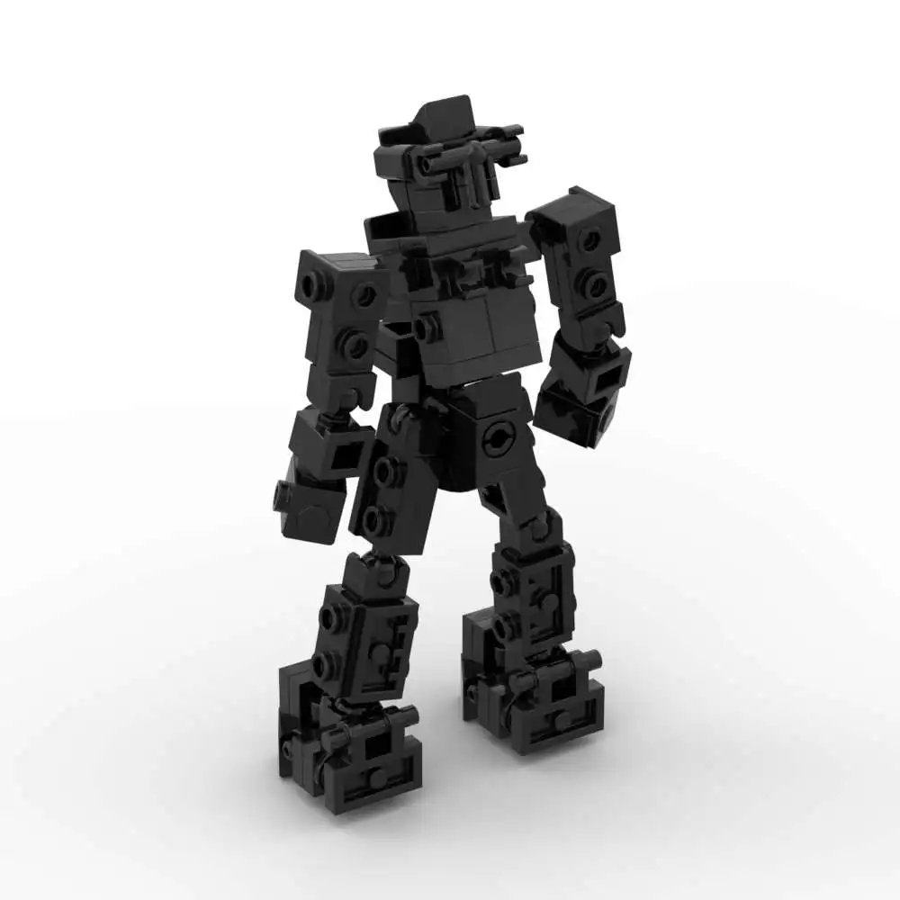 MOC Model Splicing Mecha Robot Skeleton Individual Exoskeleton Armor Building Blocks War Weapons Soldier Toys for Children