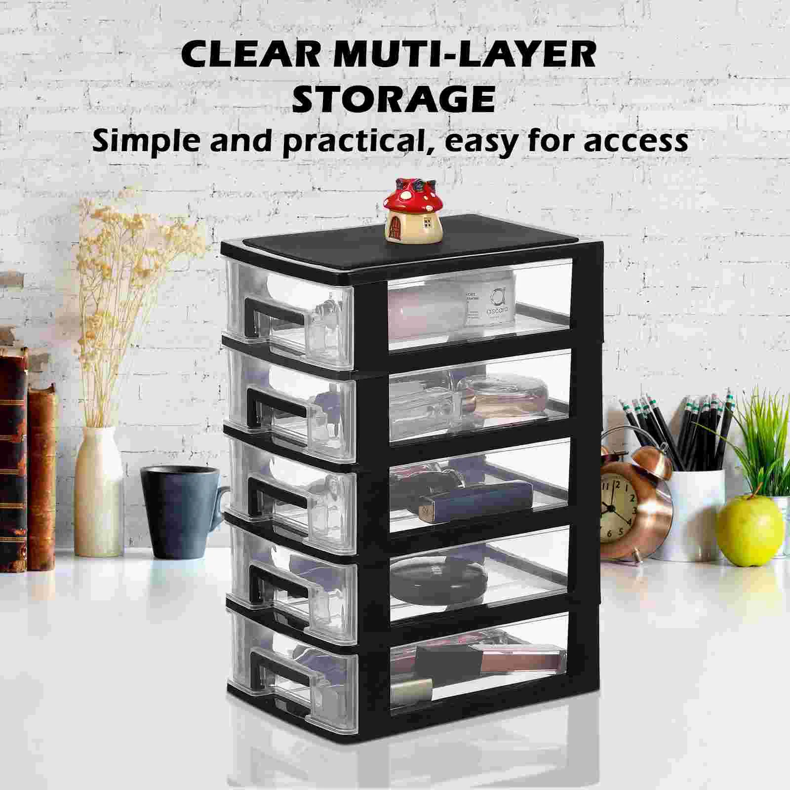 Premium Material Organizer Table Storage Drawers Desktop Reusable with Drawer-type Holder Toiletry