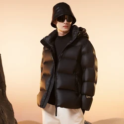 Goose Down Jacket Men Luxury Brand Women Fashion Hooded Winter Goose Feather Down Coat Man Waterproof Puffer Jacket For Men 2023