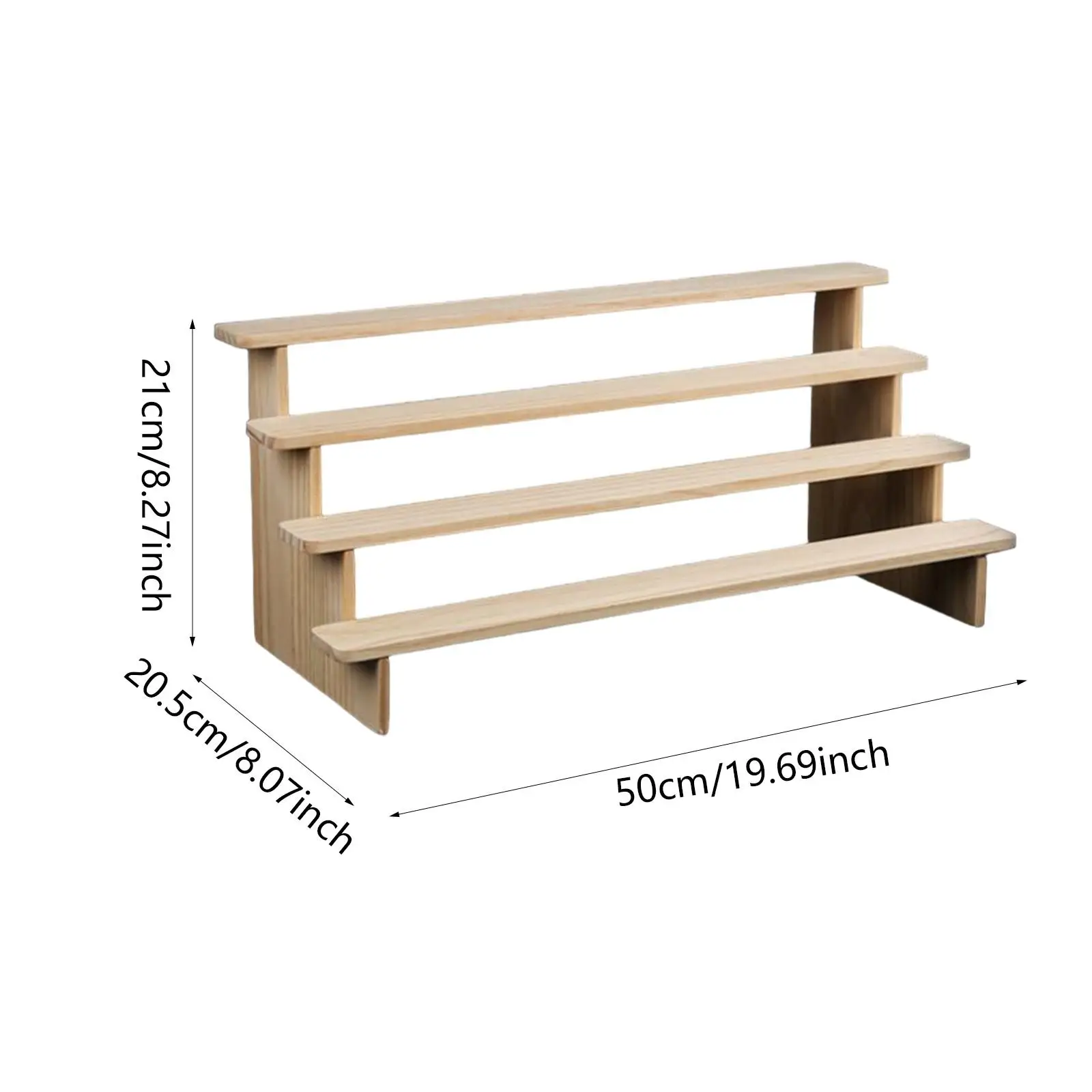 Wooden Display Riser Stand Cupcake Riser,Practical,Showcase Storage Rack Countertop Display Shelf for Cosmetic Figurine Toy