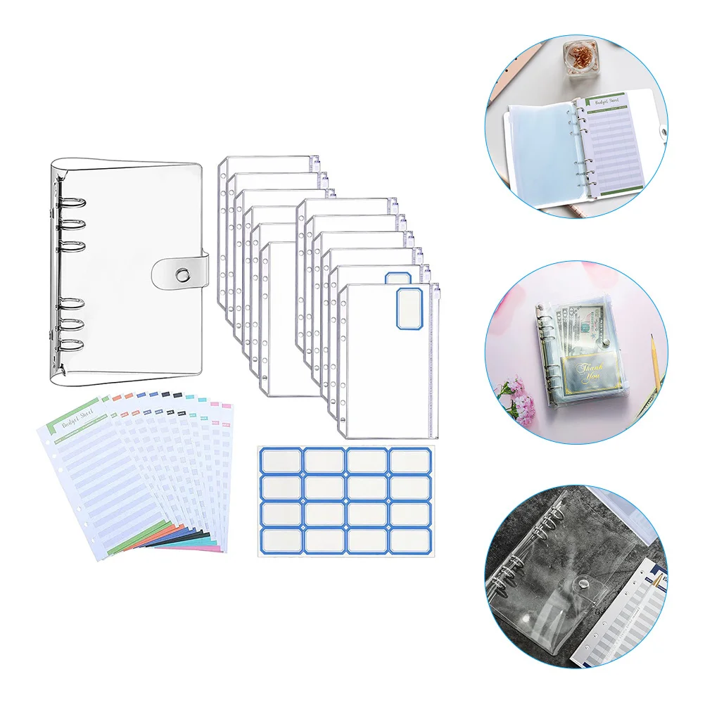 مجموعة واحدة من أوراق الميزانية المقاومة للماء ذات الأوراق السائبة، مخطط الميزانية النقدية المحمول لتتبع النفقات اليومية والإدارة المالية #1