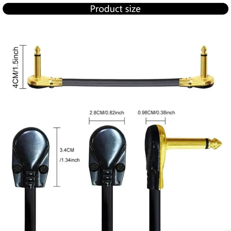 Profissão guitarra pedal pedal baixo ruído qualidade patches ângulo reto 4xbb