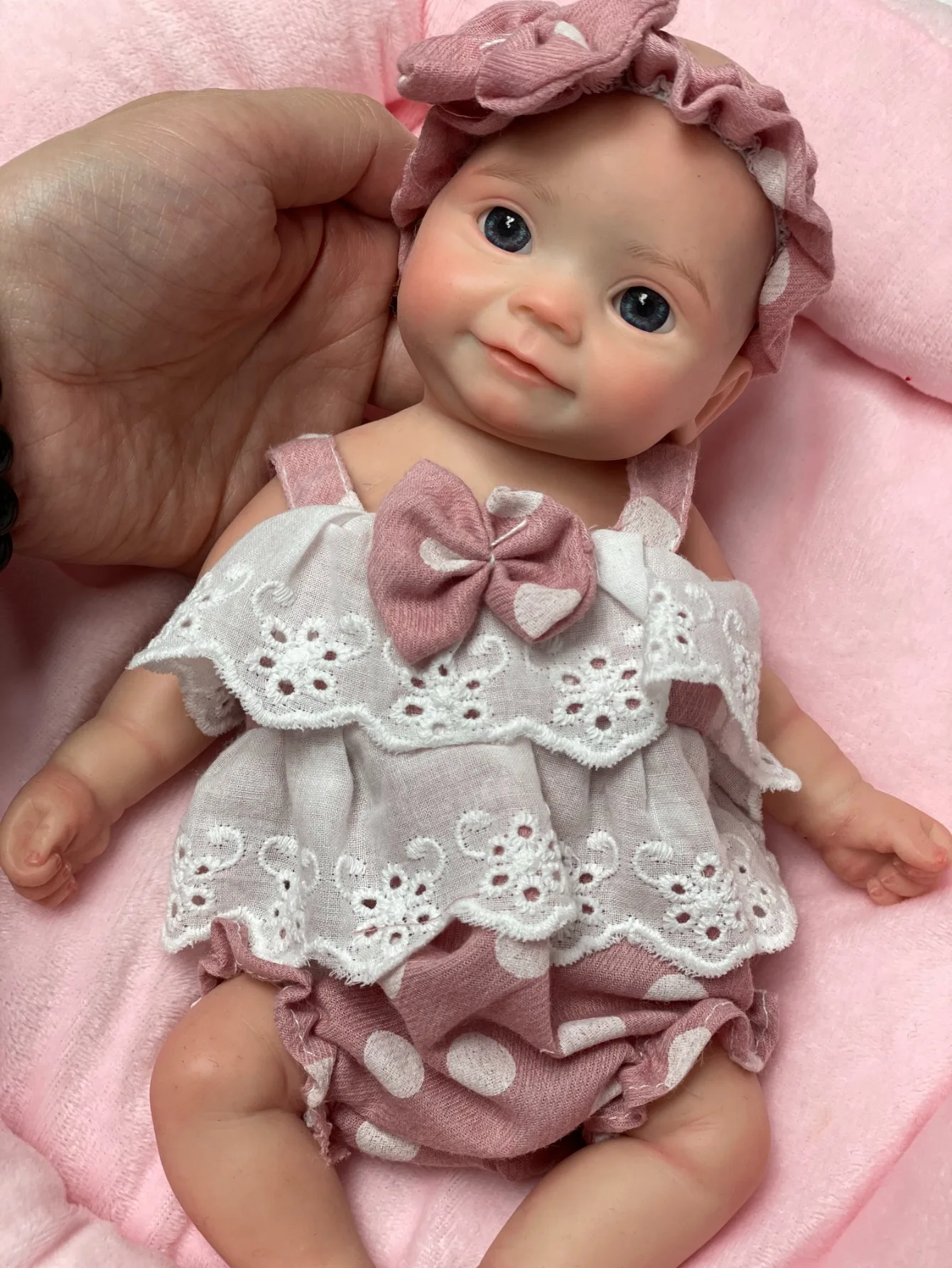 1PC 28cm Full Body Soft Silicone Reborn Bette Handmade Bebe Lifelike Newborn Doll For Children Gifts