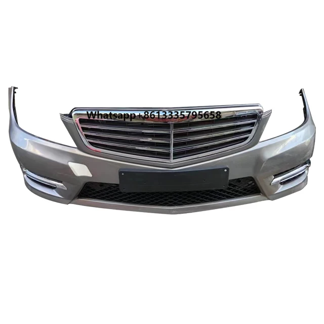 

Factory Price PP New Material Black Car Front Bumper for Mercedes Benz W204 C300 Sport C63 with Led or Fog Light