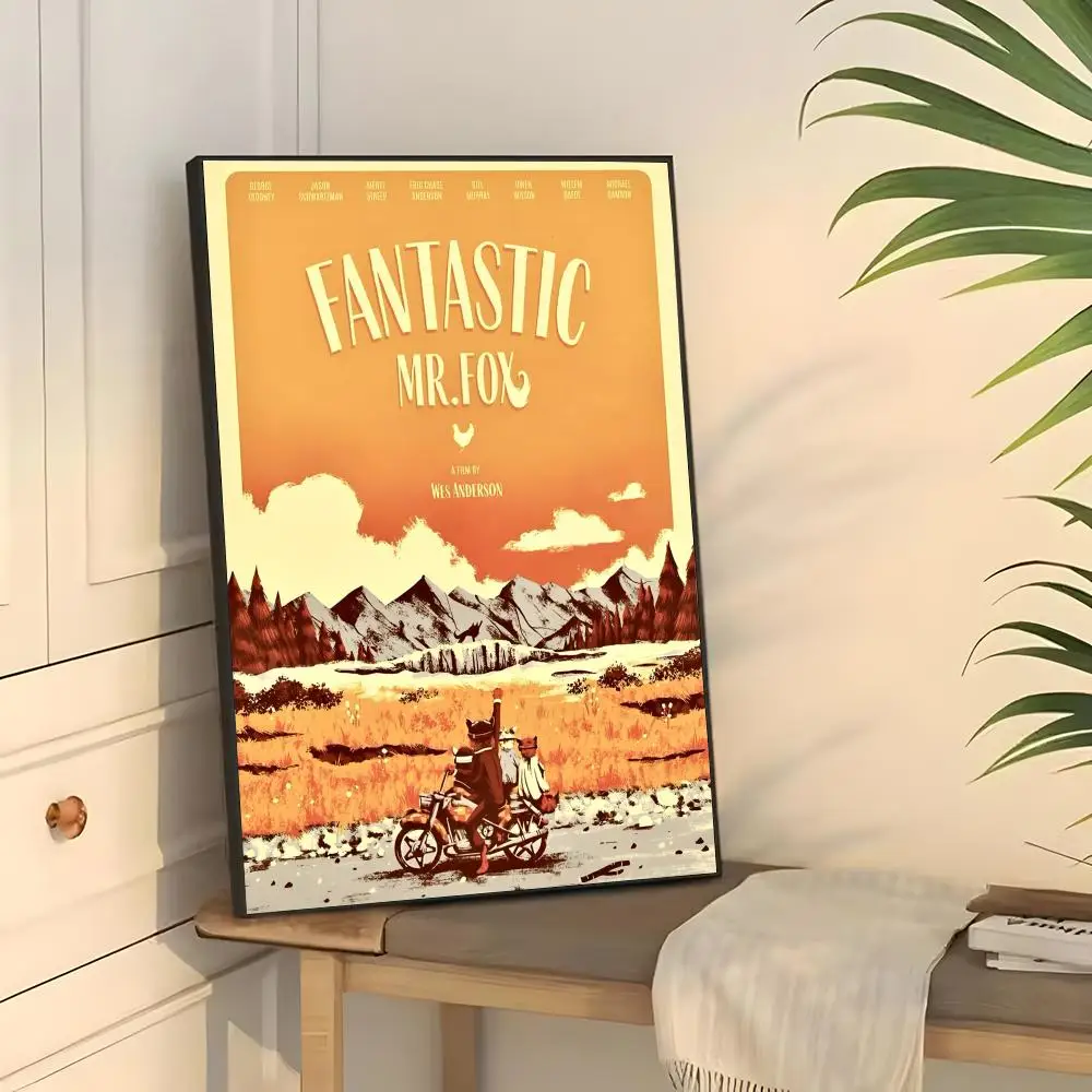 ملصق فيلم The Fantastic Mr. Fox ملصق مثالي ذاتي اللصق لمكتب المسرح المنزلي ديكور فني جداري هدية رائعة