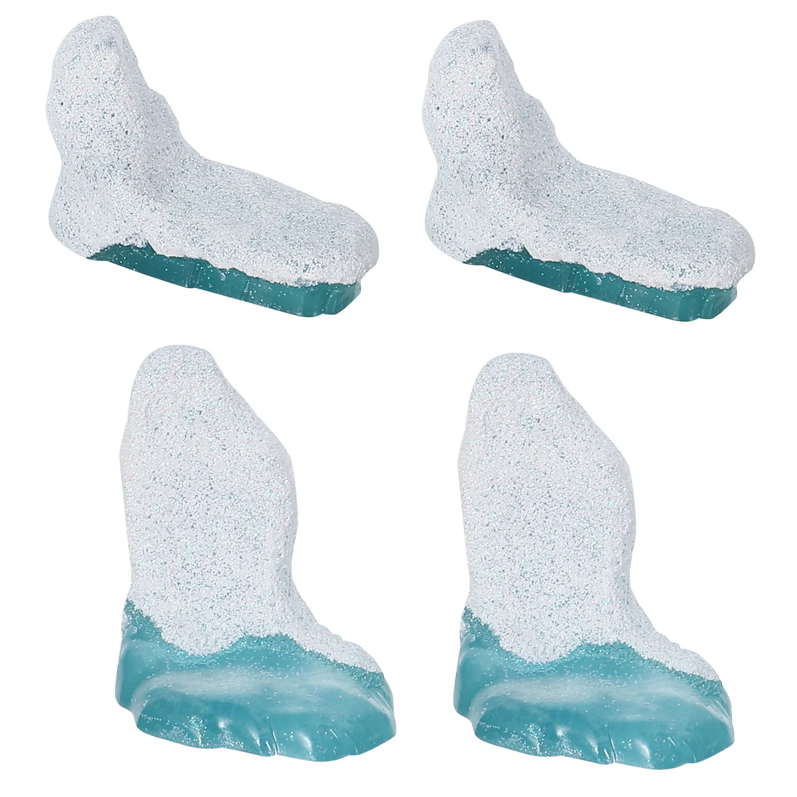 

4pcs Mini Resin Arctic Miniature Sculptures Micro Garden Decor Statues Landscaping Ornament Iceberg Micro Landscape Small