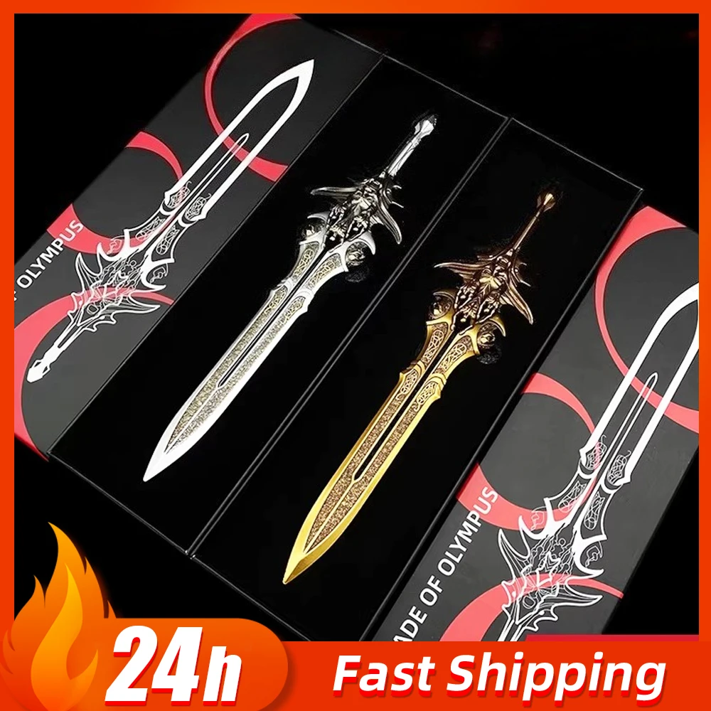 

30-сантиметровая модель клинка Кратоса из God of War V, незаточенный игрушечный меч, реквизит для косплея, коллекционный настольный сувенир, подарок для мальчика