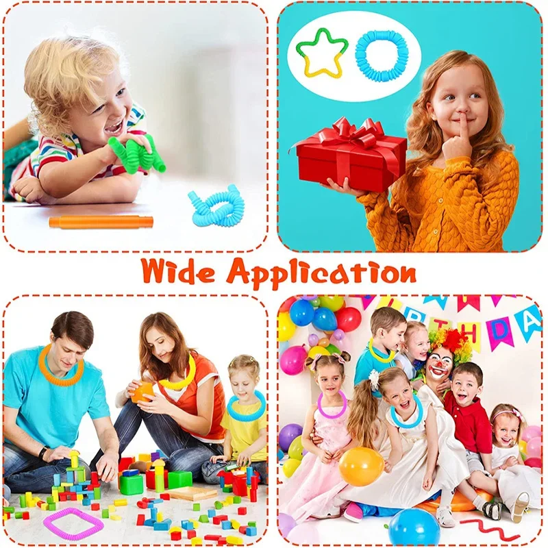 Tubo de plástico pop fidget bobina brinquedos das crianças criativo brinquedos mágicos círculo brinquedos engraçados desenvolvimento precoce brinquedo dobrável educacional