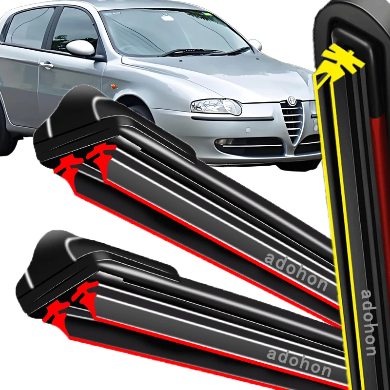 

For Alfa Romeo 147 937 2005 2006 2007 2008 2009 2010 Winter Front Rear Set Wipers Blades Rubber Strip Refill Replacement Parts