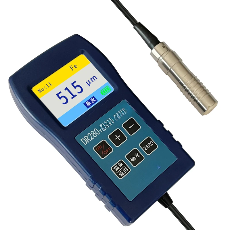 Eddy current magnetic dual purpose coating thickness gauge for Fe Material and  Material Measuring