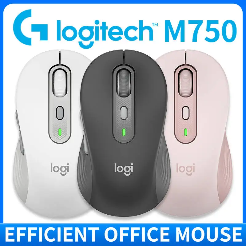 لوجيتك M750/M650/M185/330 ماوس ألعاب لاسلكي، هادئ وصغير الحجم، تصميم مريح لمكاتب الأعمال والألعاب