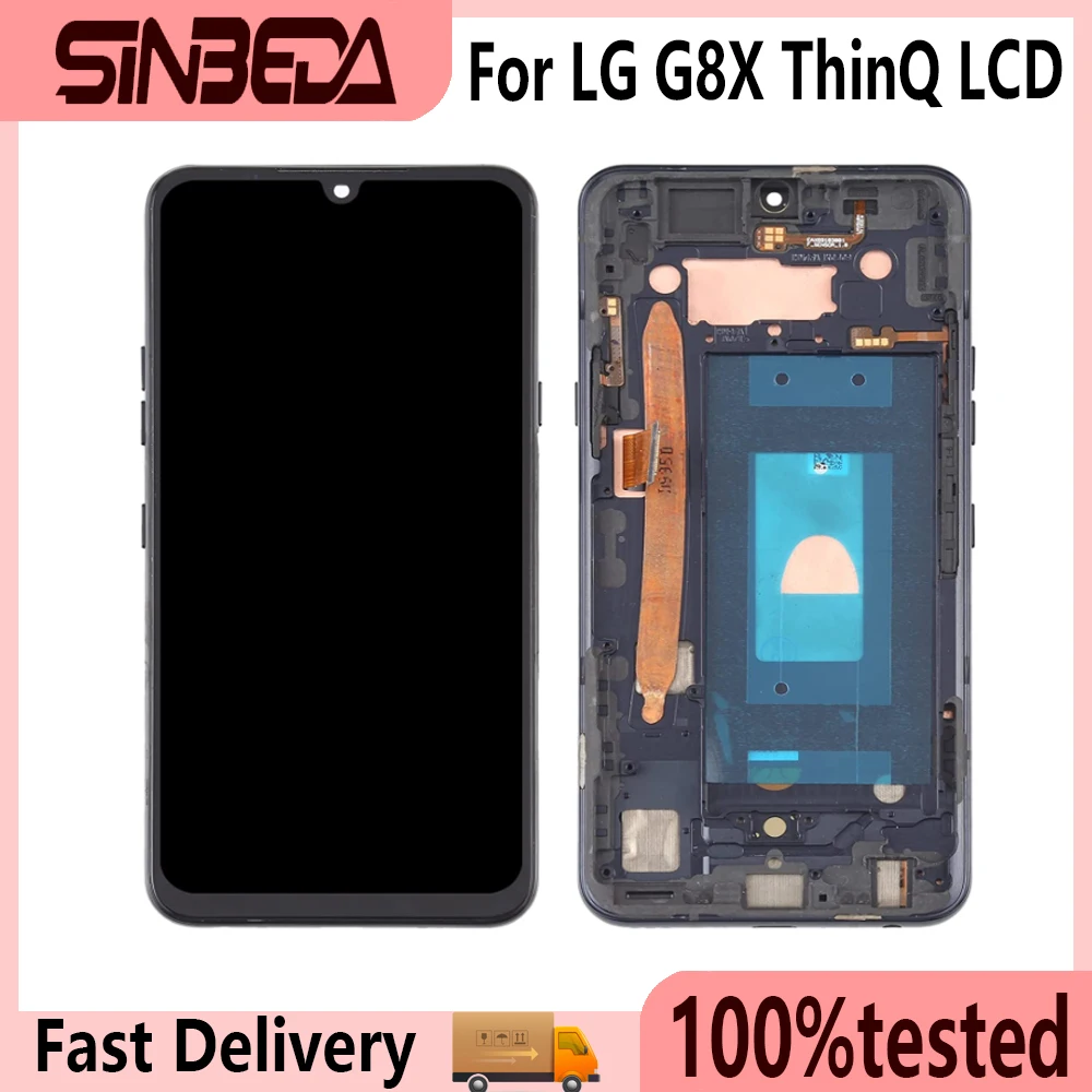 AAA+++ For LG G8X ThinQ LCD Display Touch Screen Digitizer Assembly With Frame Display For LG V50S LCD LLMG850EMW Replacement