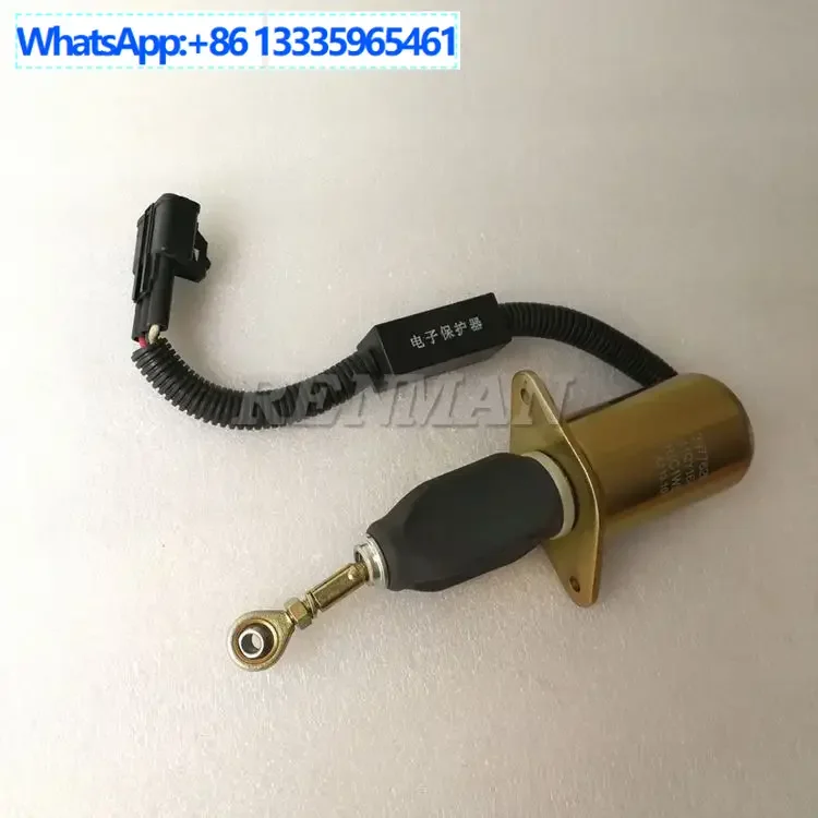 

2Pcs Dongfeng Tianlong tractor flameout controller 4939643 Cummins 6BT5.9 engine oil cut-off solenoid valve