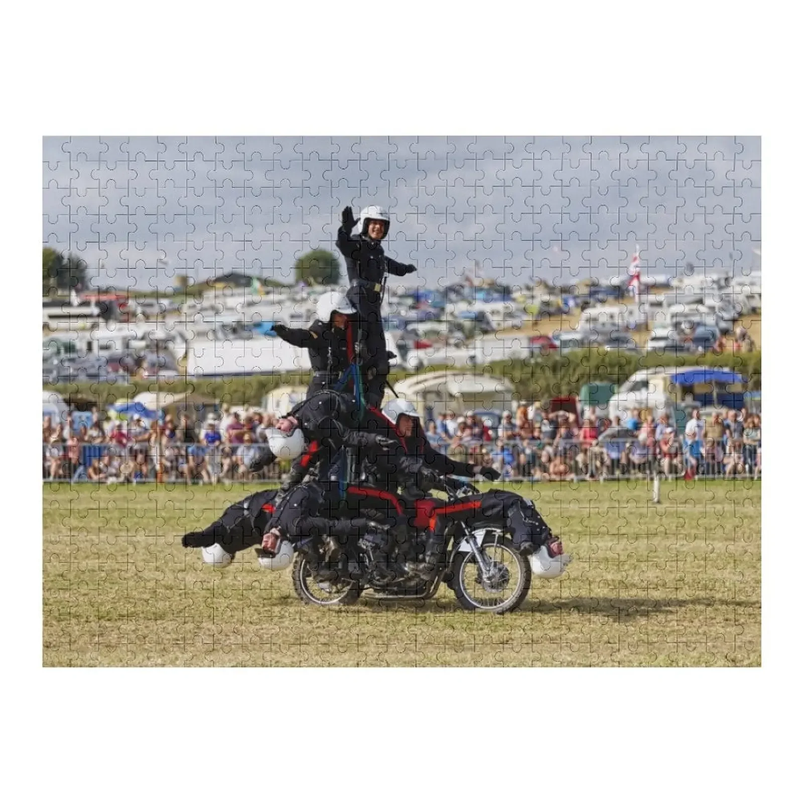 

Британская армия, мотоциклетная демонстрационная команда Royal Signals, белые шлемы, головоломка, изображение, аниме-головоломка