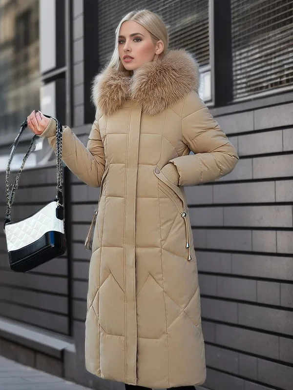 Tannt Women Parkas 2024 Autumn Winter Cotton Padded Thickened Hooded Down Parkas Fashion All Match Loose Long Warm Overcoat