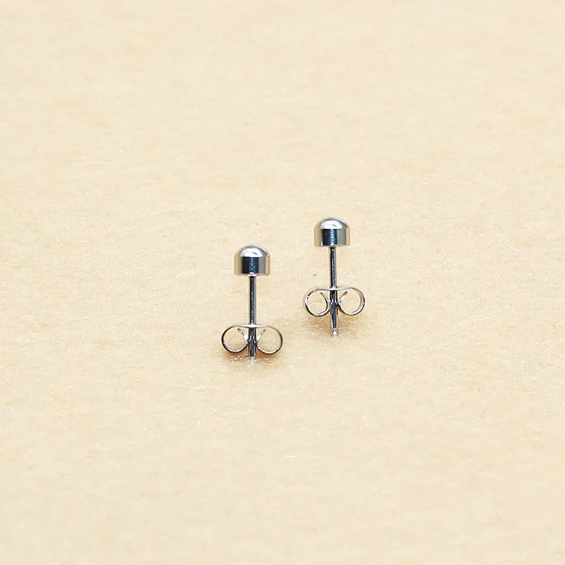 

316 L Stainless Steel Stud Earrings Super Mini 4mm Balls Vacuum Plating