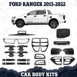 HeadLight Covers Side Vent Guard Trim Tail Lights Cover For Ford Ranger 2015-2022 Wildtrak XLT XLS XL  Door Handle Insert Bowl