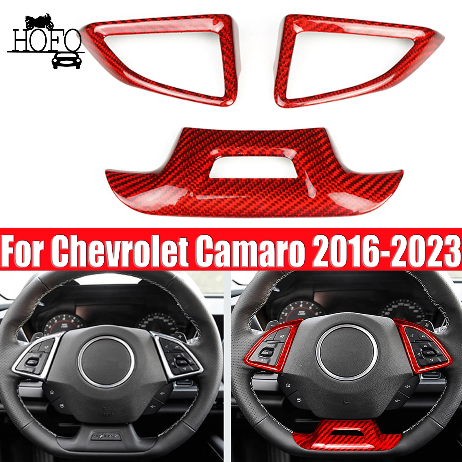 

3 шт. накладки на кнопки рулевого колеса для Chevrolet Camaro 2016-2023