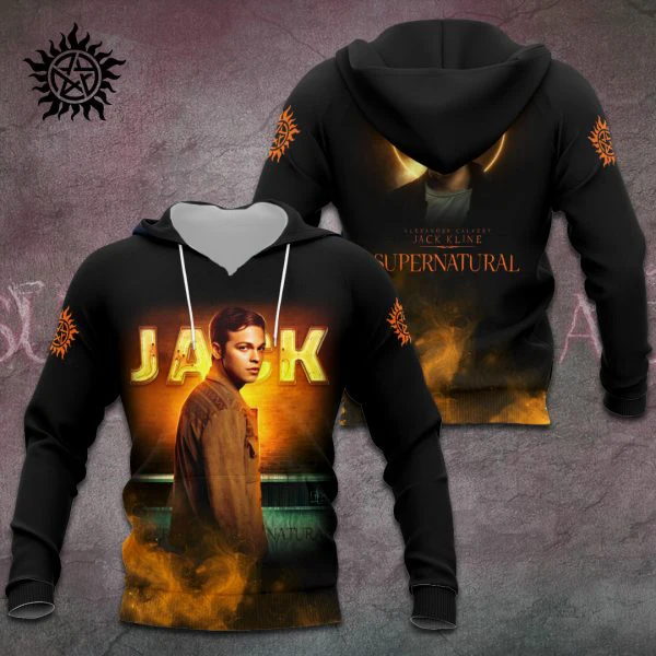 Men Women Long Sleeve Tracksuit Pullover Coat Harajuku Oversized Y2k Clothes TV Series Supernatural Hoodies Sweatshirts 3D Print