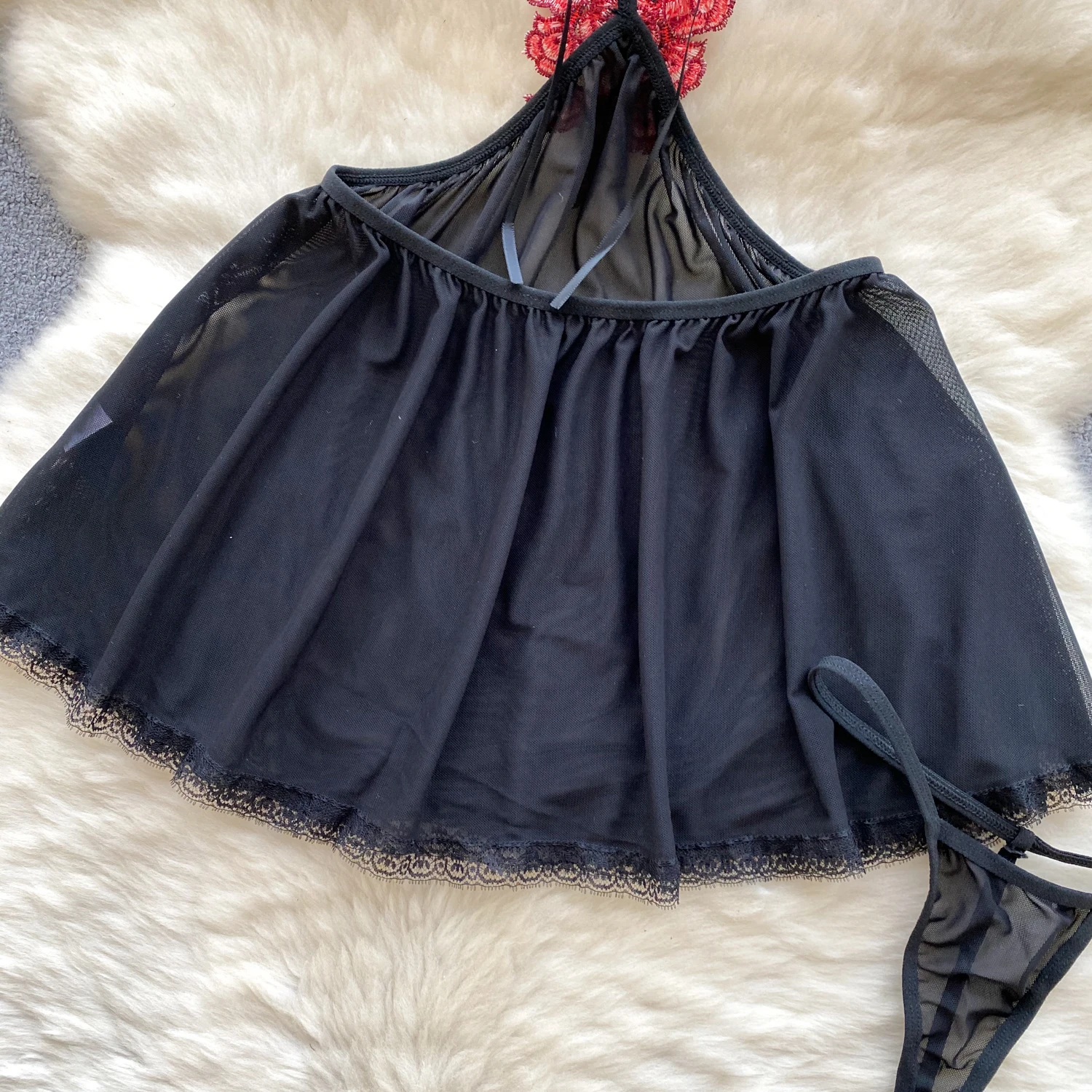 Neues Schlafkleid mit bestickter Blume und offener Brust, leidenschaftliche, reine, lustige Unterwäsche, sexy Uniform, durchsichtiges Netz, Hotsweet, aushöhlen
