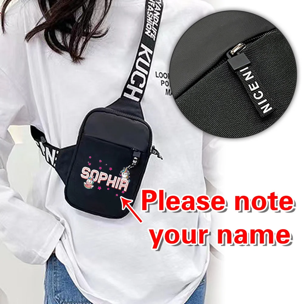 

Personalized Customized Name Chest Bag Travel Hiking Trendy Pouch Multi-functional Chest Pack Large Capacity Crossbody Bags