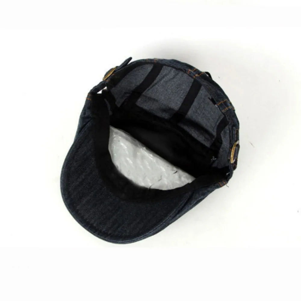 Fashion Spring Summer Jeans Beret Hats for Men Women Quality Casual Unisex Denim Beret Cap Fitted Sun Flat Cap Casquette Homme