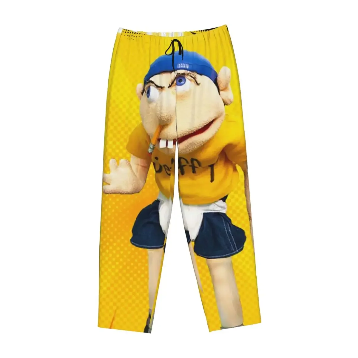 Custom Jeffy Puppet Women Pajama Pants Lounge Sleep Sleepwear Bottoms with Pockets