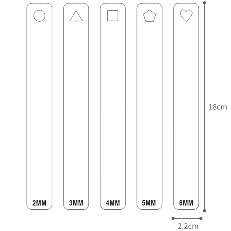 AB34-10Pc/Set Clay Ruler Acrylic Soft Pottery Polymer Clay Thickness Ruler Roller Guide Rail DIY Earrings Jewelry Making Tool