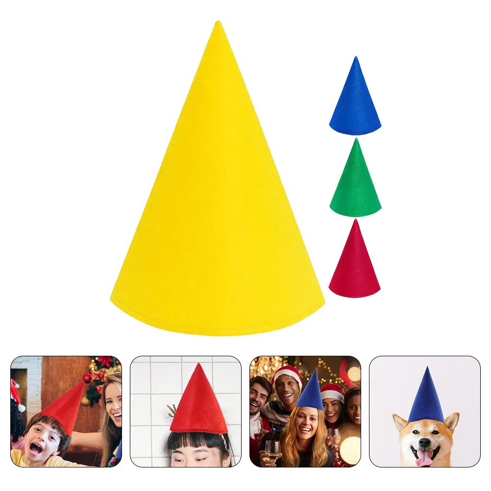 4 Pcs Hat Halloween Cosplay Props Christmas Hats Birthday Gnome Costume Supplies Felt Cloth Baby Costumes for