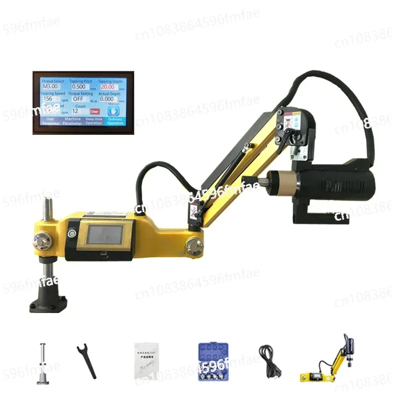 M2-M12 CNC Electric Tapping Machine Servo Motor Electric Tapper Drilling with Chucks Easy Arm Power Tool Threading Machine