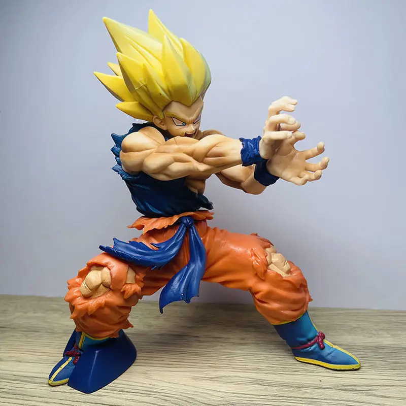 Anime Dragon Ball Shock Wave Action Figure Goku Peripheral Collection Hand-Made Chassis Car Decoration Model Toy Kid Gift